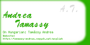 andrea tamassy business card